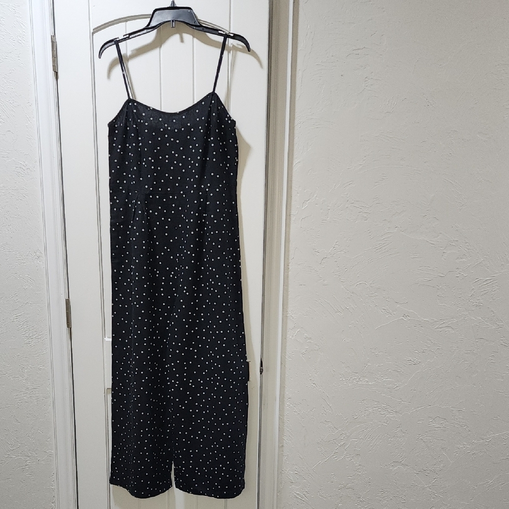 Black Polka Dot Spaghetti Strap Romper